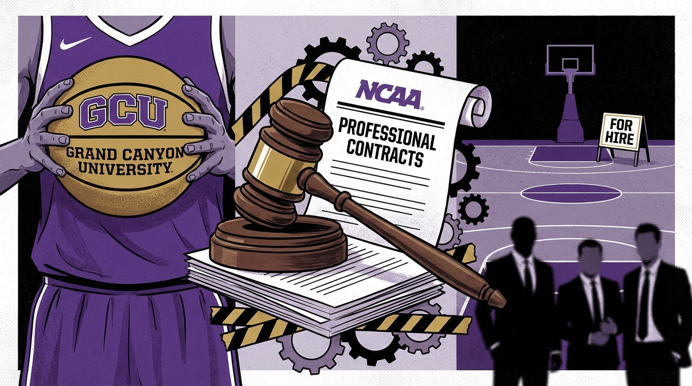 Amari Bailey playing basketball in a white jersey on an indoor court