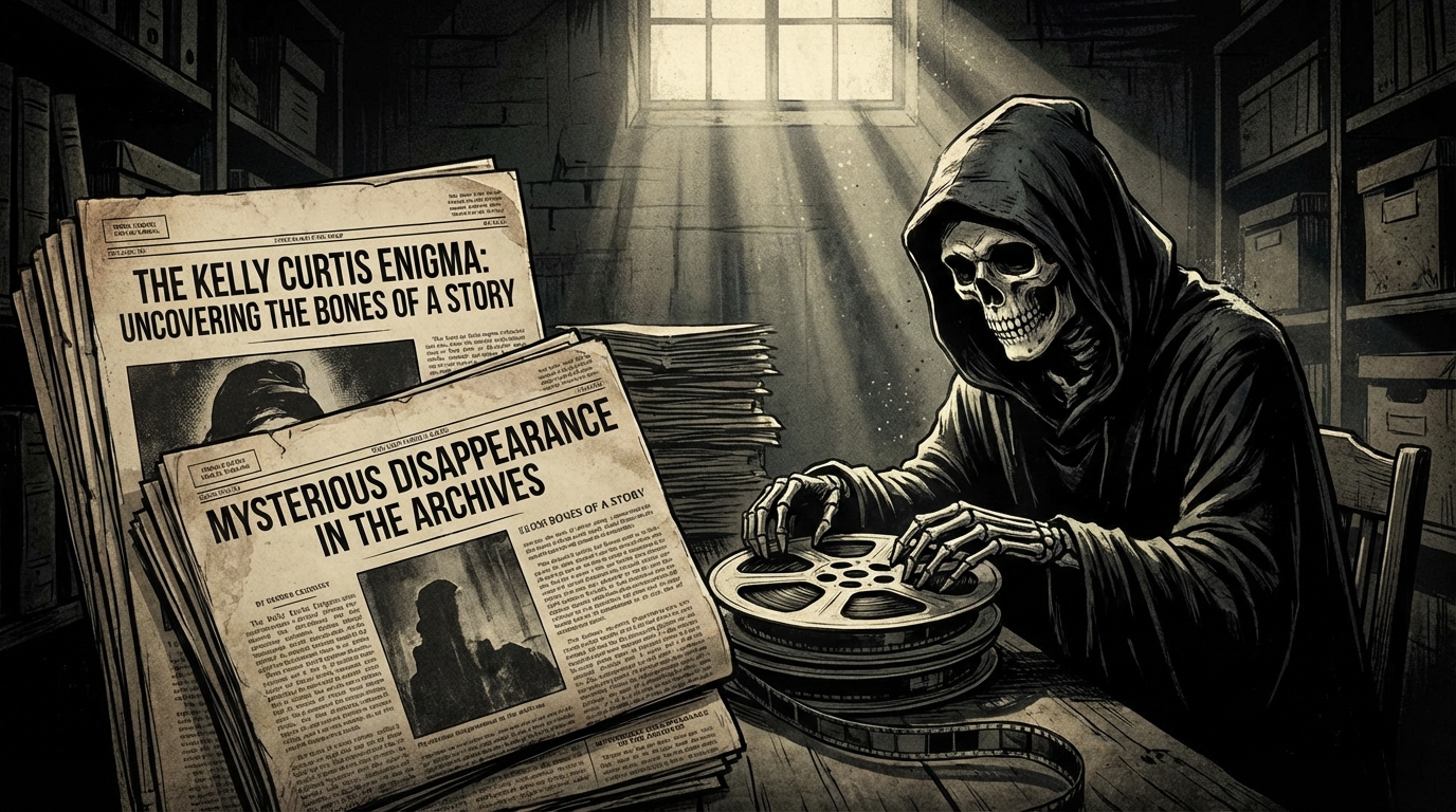 Conceptual illustration representing the Kelly Curtis skeleton news topic